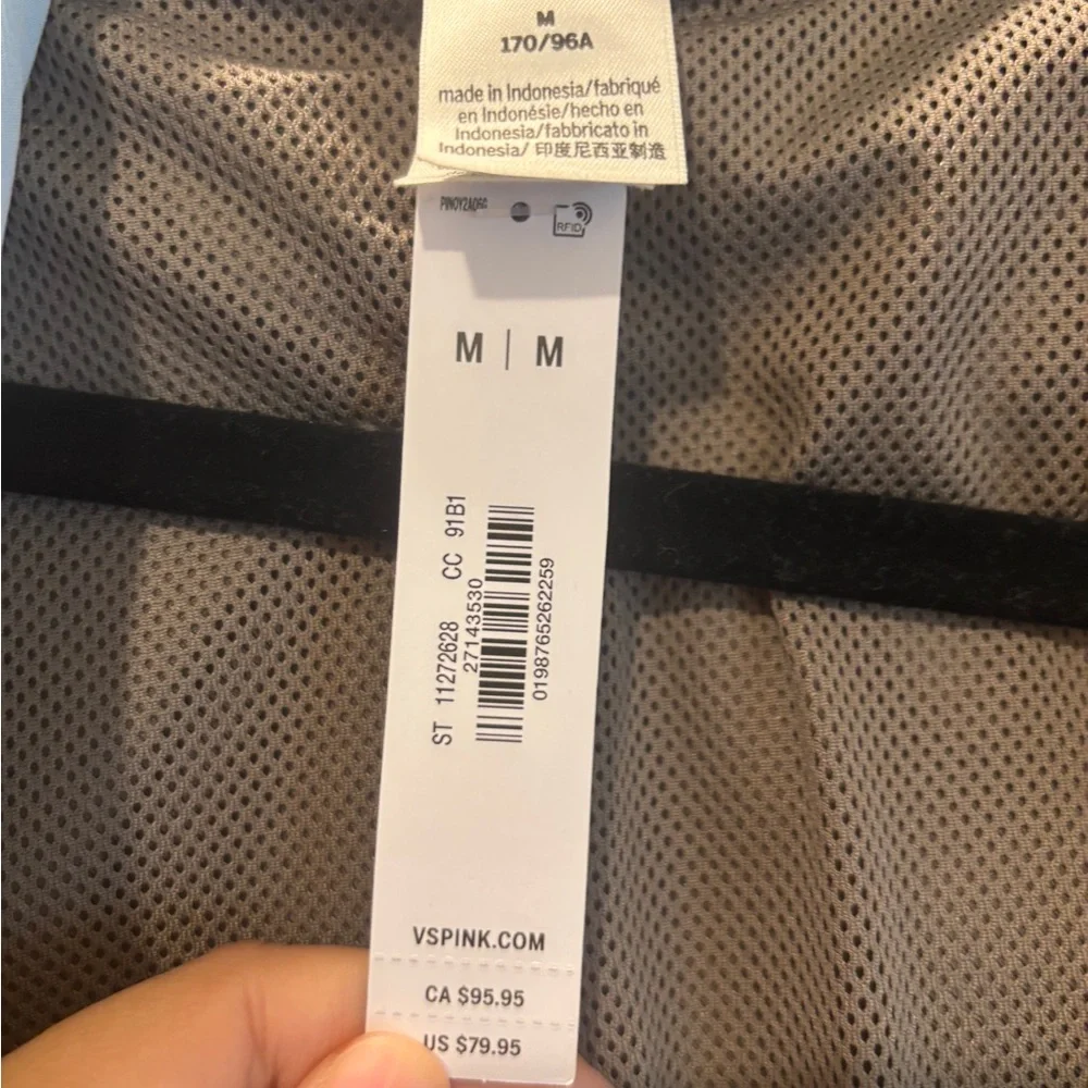 NWT Pink VS Twill Cinched Full Zip Jacket - Picture 4 of 4